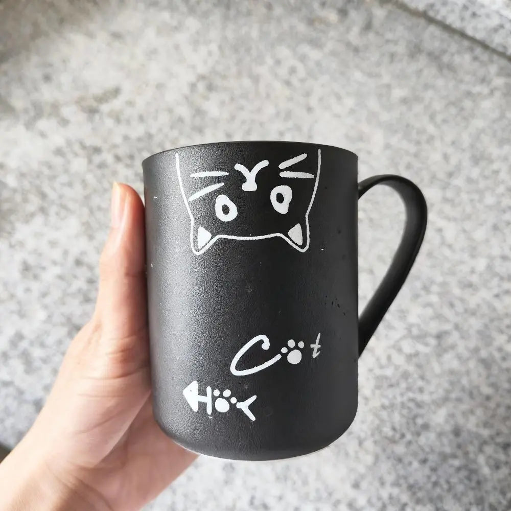1pc Modern Rotatable Plastic Bathroom Mouthwash Cup - Creative Couple Cat Design, Cute Brushing Cup, Halloween/Christmas Gift for Home Bathroom Supplies