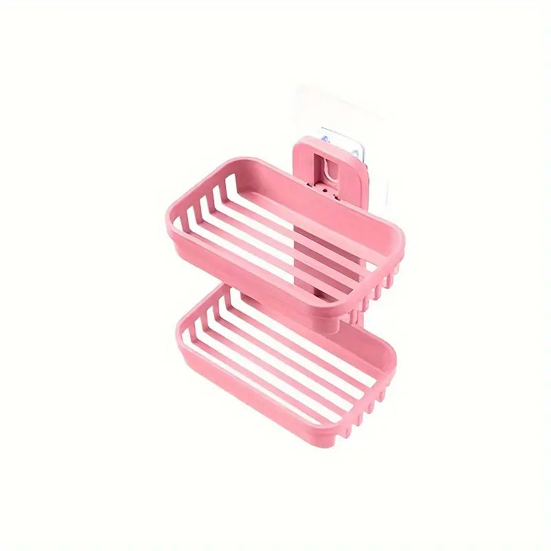 1PC Creative non perforated soap box, bathroom drain wall mounted storage rack, Soap Dish, Soap Holder, Bathroom Accessory