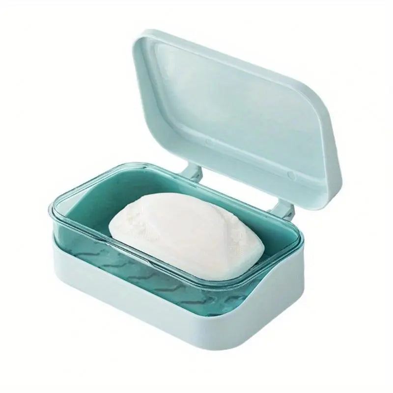 Bathroom Soap Dish With Lid Home Plastic Soap Box Soap Holder Bathroom Leak-Proof Keeps Soap Dry Soap Dish Travel Essentials Soap Canister Bathroom Accessories