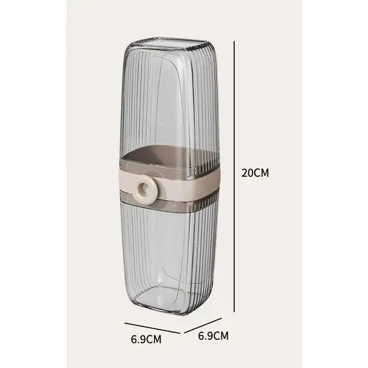 Dopamine Portable Draining Mouthwash Holder - Travel Cup, Bathroom Toothbrush Holder with Soap Storage Function