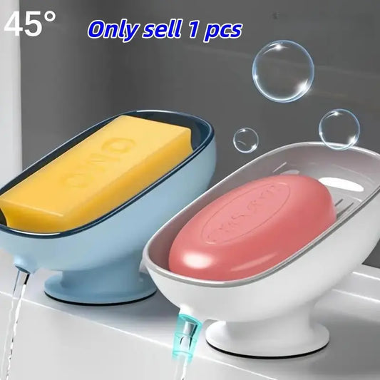Adjustable Non-Slip Oval Soap Dish, Detachable Soap Holder with Suction Cup, Luxury Soap Box for Bathroom, Kitchen, Toilet, Suction Cup Soap Dish for Shower