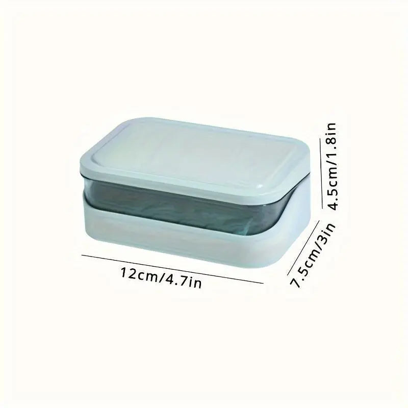 1pc Plastic Rectangle Soap Box, Soap Container With Lid, Portable Soap Case, Soap Holder With Cover, Drain Soap Dishes For Bathroom, Bathroom Accessories