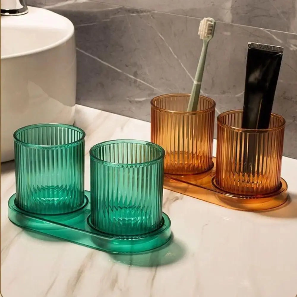 Transparent PP Plastic Bathroom Tumbler, Small Anti-Fall Washing Cup, Easy-to-Clean Home Bathroom Supply