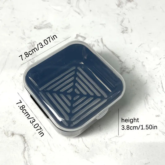 2pcs Plastic Square Travel Soap Box With Lid Sealed Dust-proof Soap Holder For Bathroom