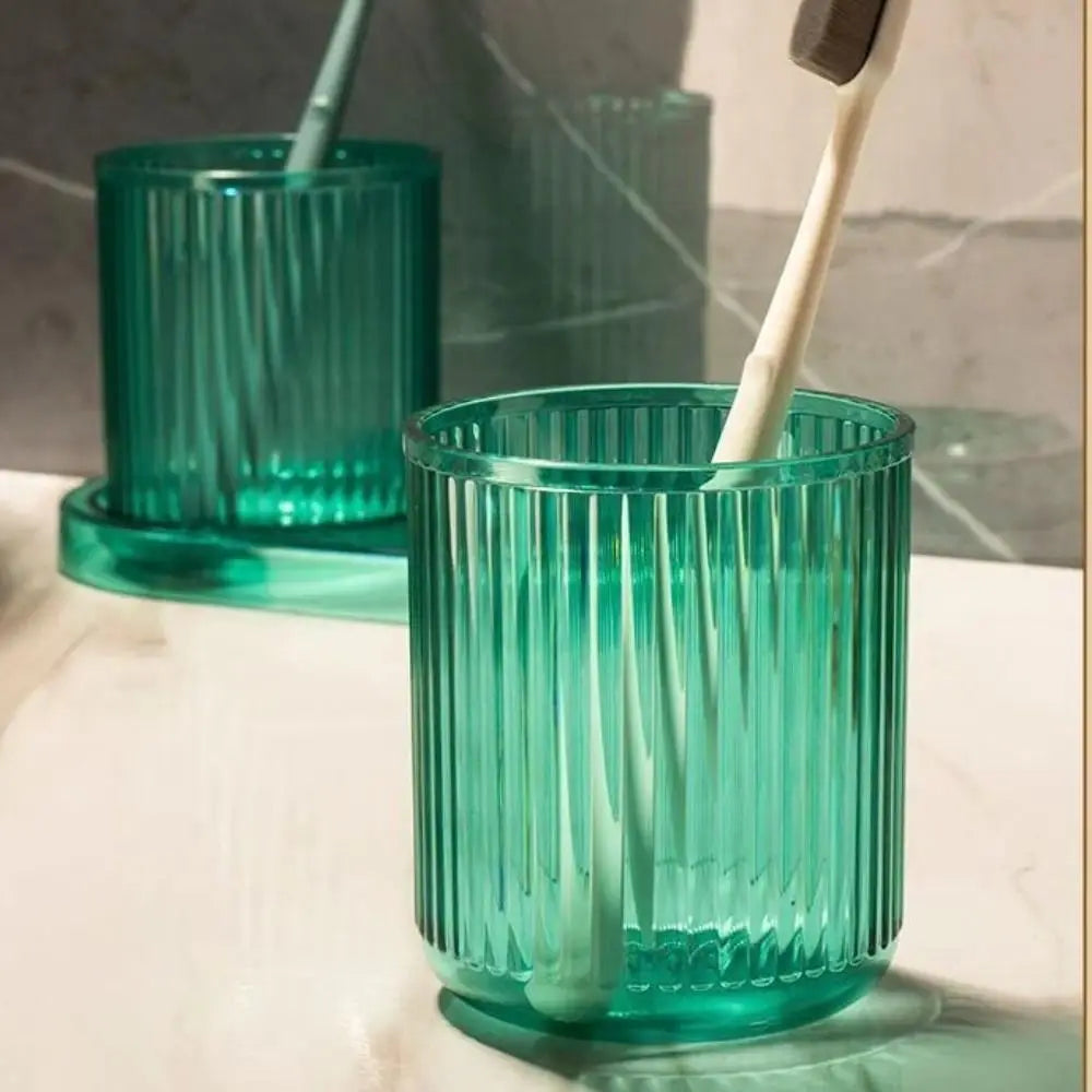 Transparent PP Plastic Bathroom Tumbler, Small Anti-Fall Washing Cup, Easy-to-Clean Home Bathroom Supply