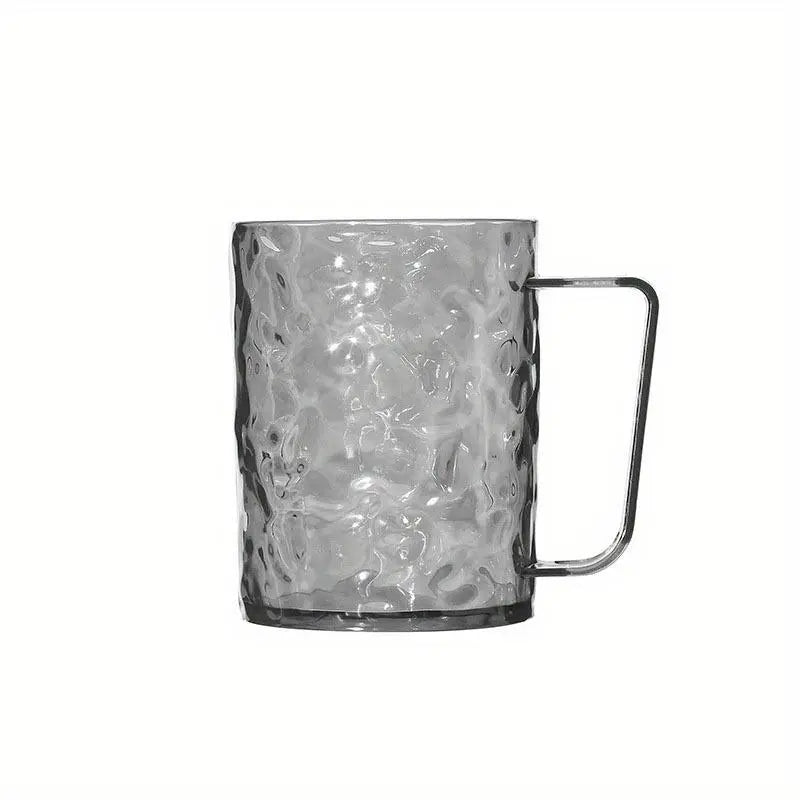 1PC Light Luxury Transparent Glacier Pattern Bathroom Tumbler - Single Cup with Lid, Toothbrush Holder & Brush Cup for Couples, Home Bathroom Supplies Set