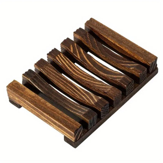 Wooden Soap Dish with Drainage, Self Draining Soap Holder, Soap Bar Holder, Soap Bar Storage Rack, Soap Saver, Soap Tray, Soap Dish for Bathroom Sink, Bathroom Supplies, Home Supplies