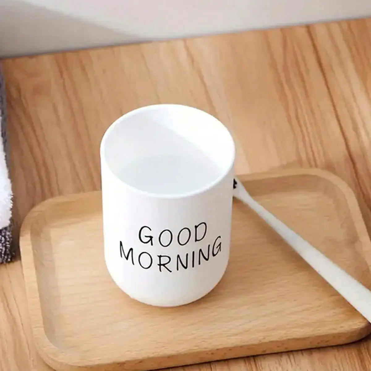 Creative Simple Home Oral Cup Set, Tumbler Cup, Cute Plastic Toothbrush Holder, European Style Couple Gift, Valentine's Day Present, Back-To-School Supplies, Bathroom Accessory, Home Goods