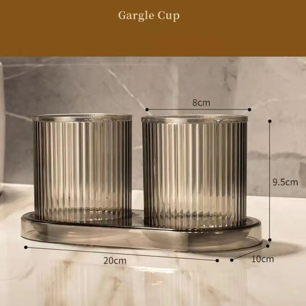 Transparent PP Plastic Bathroom Tumbler, Small Anti-Fall Washing Cup, Easy-to-Clean Home Bathroom Supply