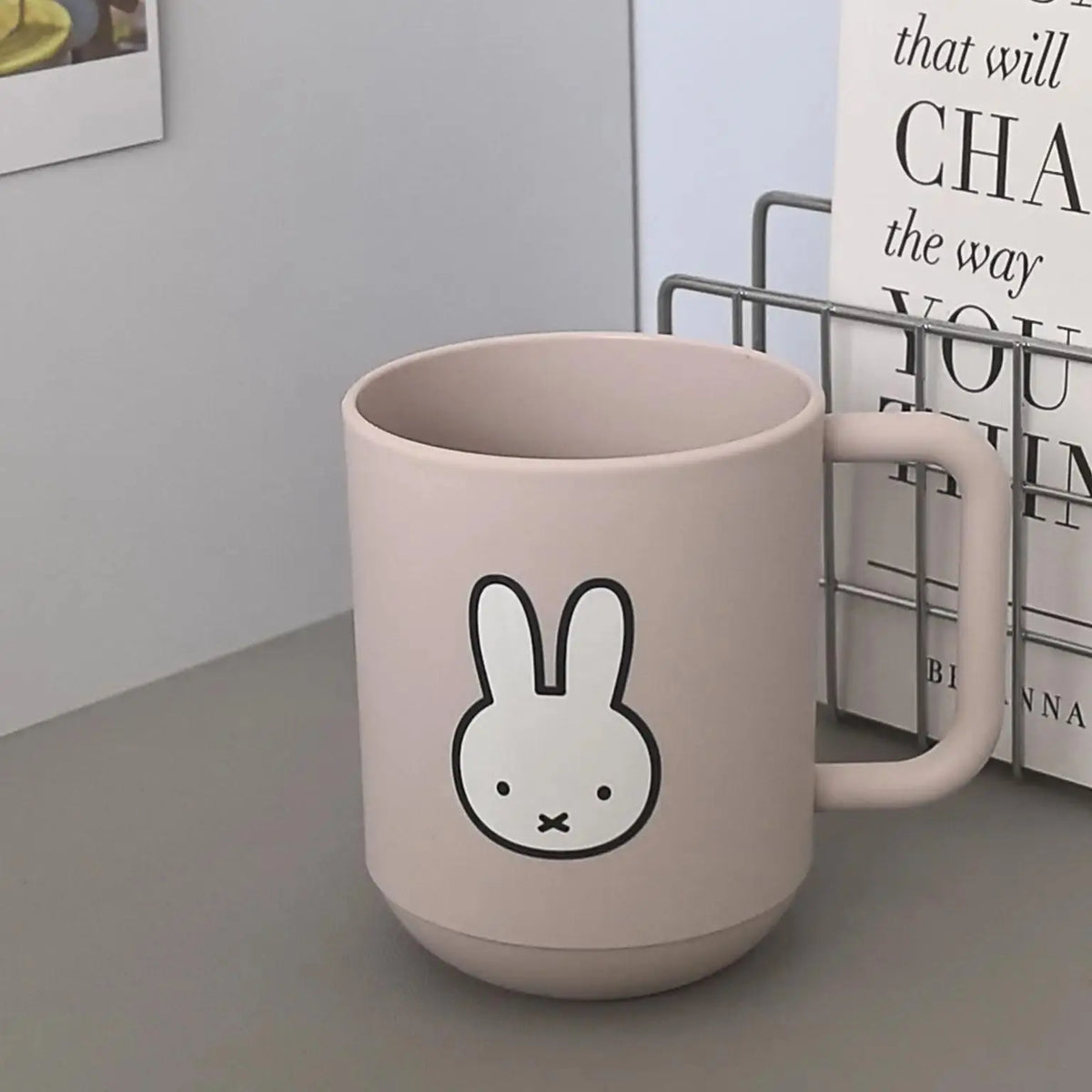 Unisex Kawaii Miffy Rabbit Tumbler Cup - c-Series Cartoon INS-Style Simple Toothbrush Cup for Couples' Washing & Brushing Needs