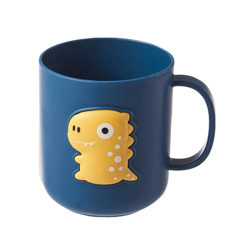 Plastic Dinosaur Bathroom Tumbler - Animals-Themed, Playful Look, 400ml, 4.13"x3.74"x3.15", Compact, Lightweight Adult Toothbrush Cup & Mouthwash Holder, Portable Drinking Cup for Bath-Kitchen Home Supplies