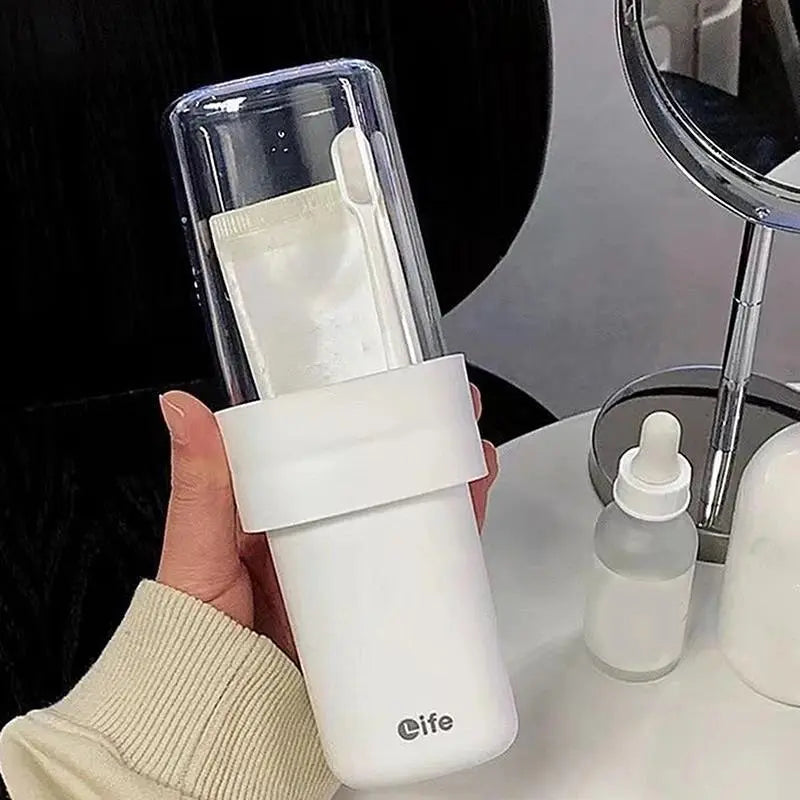 Portable Plastic Toothbrush Cup with Lid - Anti-Drop Bathroom Tumbler, Travel Container for Brushing and Mouthwash Use