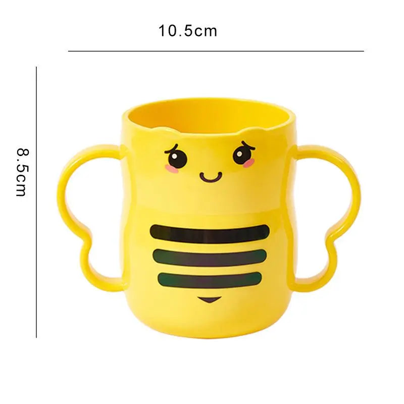 Children's Cartoon Cute Little Bee PP Plastic Tumbler - 301-400ml Thickened Drop-Resistant Home Bathroom Mouthwash Cup