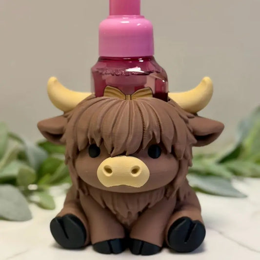 Highland Cow Soap Holder for Bath & Body Works Foaming Hand Soap | 3D Printed Highland Cow Bathroom Decor | Farmhouse Sink