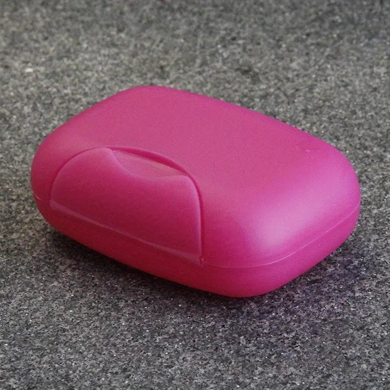 1pcs Portable Soap Dishes Soap Container Bathroom Acc Travel Home Plastic Soap Box With Cover Small/big Sizes candy color