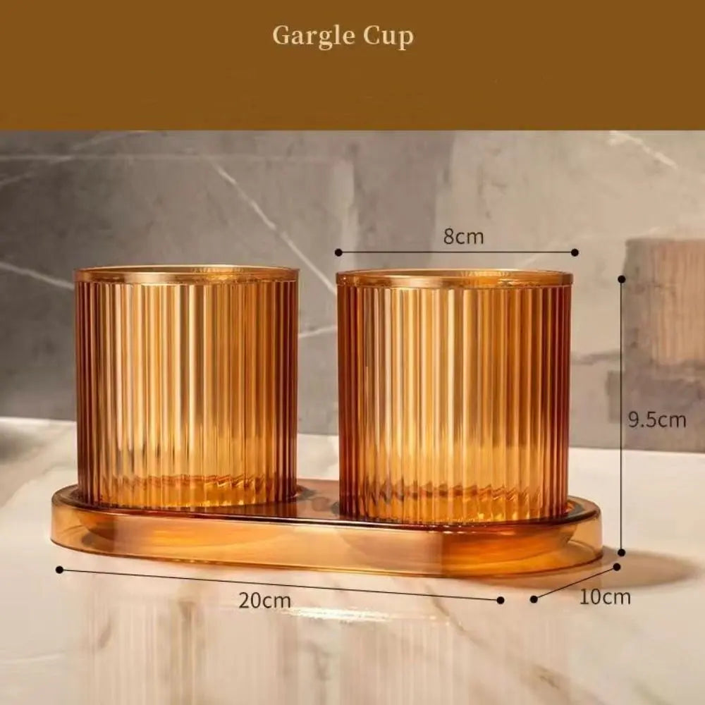 Transparent PP Plastic Bathroom Tumbler, Small Anti-Fall Washing Cup, Easy-to-Clean Home Bathroom Supply