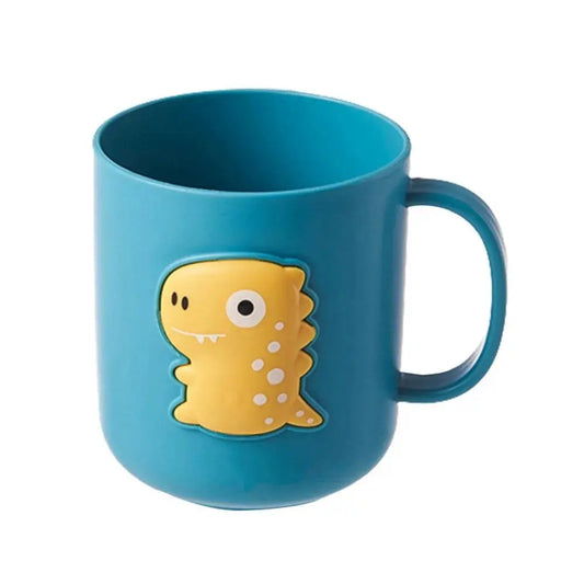 Plastic Dinosaur Bathroom Tumbler - Animals-Themed, Playful Look, 400ml, 4.13"x3.74"x3.15", Compact, Lightweight Adult Toothbrush Cup & Mouthwash Holder, Portable Drinking Cup for Bath-Kitchen Home Supplies