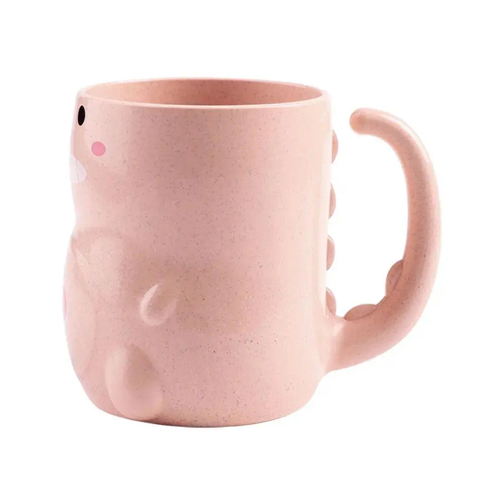 Ceramic Cute Dinosaur Bathroom Tumbler - Creative Children's Bath Supply for Gargling, Brushing Teeth, and Milk Water Drinking