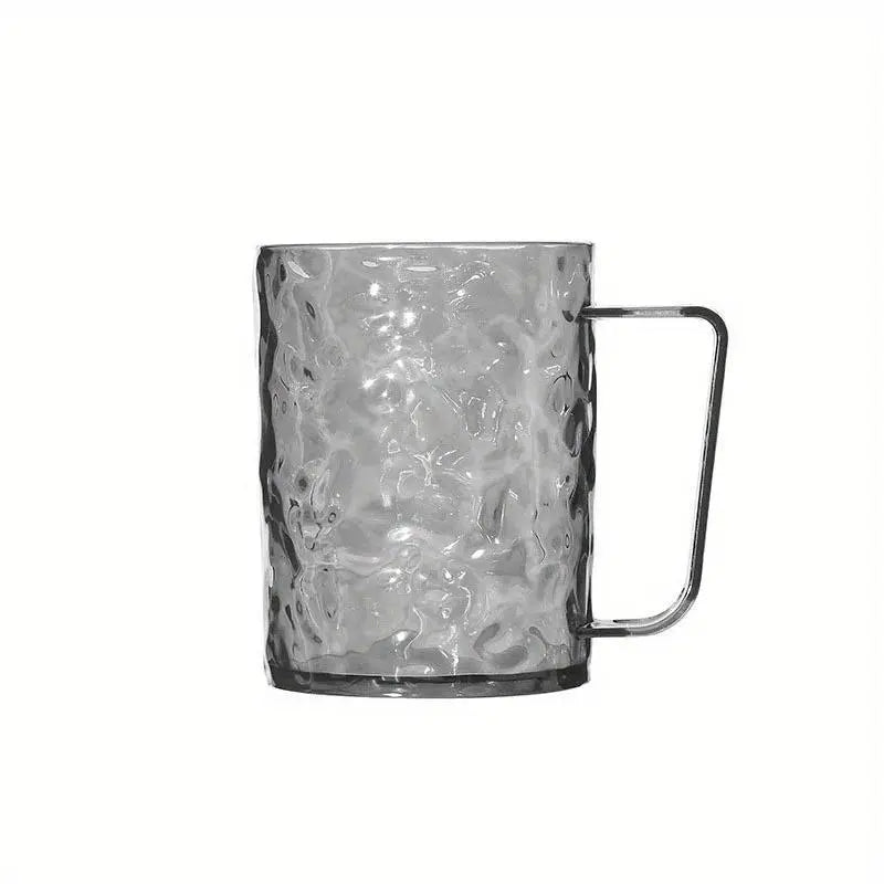 1PC Light Luxury Transparent Glacier Pattern Bathroom Tumbler - Single Cup with Lid, Toothbrush Holder & Brush Cup for Couples, Home Bathroom Supplies Set