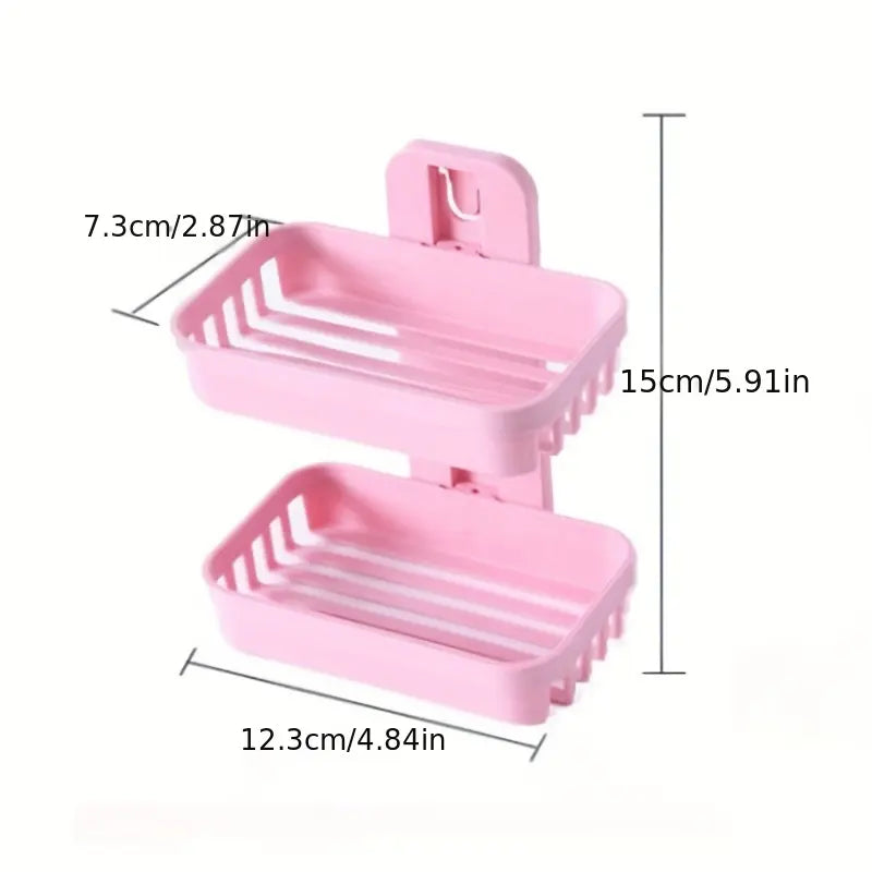 1PC Creative non perforated soap box, bathroom drain wall mounted storage rack, Soap Dish, Soap Holder, Bathroom Accessory