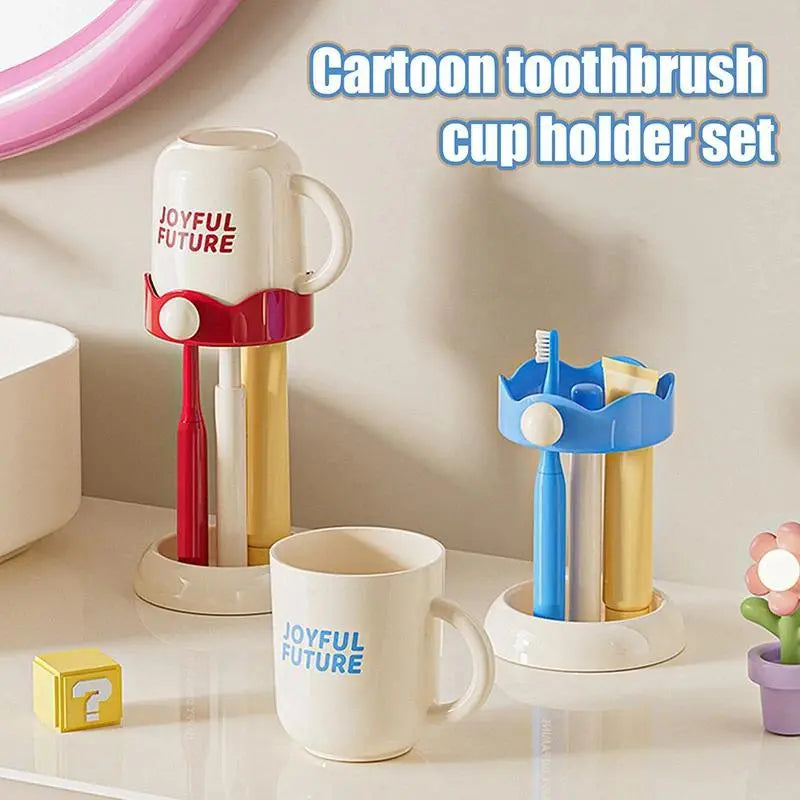 Minimalist Adjustable Plastic Bathroom Tumbler Set - Easy-Clean Toothbrush Holder, Individual Pack Mouthwash Cup, Simple Wash Set for Modern Home Decor, Single Cup Student Home Supply