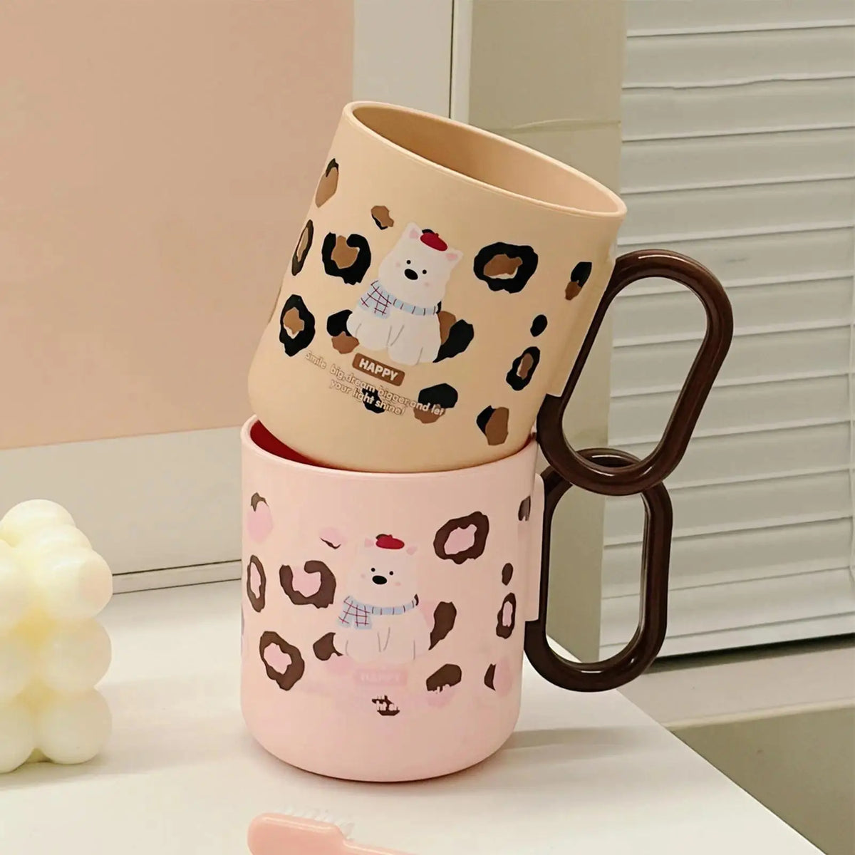 ABS Plastic Bathroom Tumbler Organiser - Compact Single-Unit Adult & Youth Vanity Storage Cup, Anti-Slip Grip, Deep Capacity, Reusable for Sink Counter & Travel