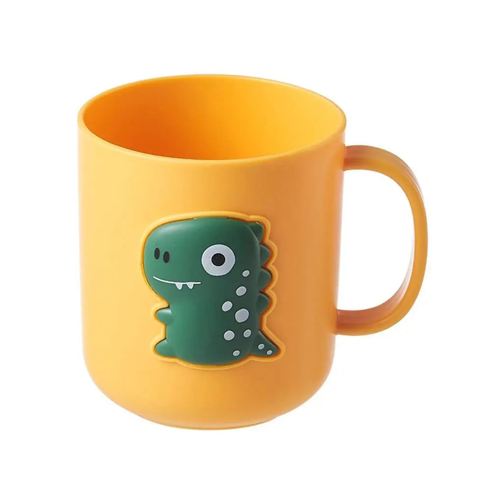 Plastic Dinosaur Bathroom Tumbler - Animals-Themed, Playful Look, 400ml, 4.13"x3.74"x3.15", Compact, Lightweight Adult Toothbrush Cup & Mouthwash Holder, Portable Drinking Cup for Bath-Kitchen Home Supplies