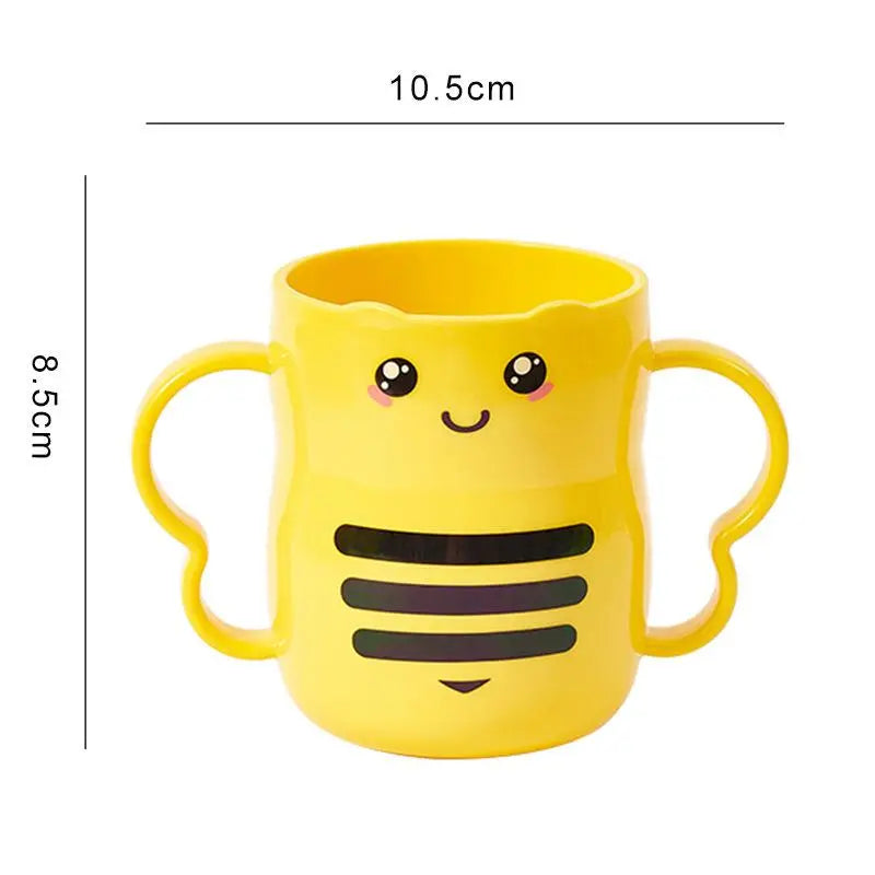 Children's Cartoon Cute Little Bee PP Plastic Tumbler - 301-400ml Thickened Drop-Resistant Home Bathroom Mouthwash Cup