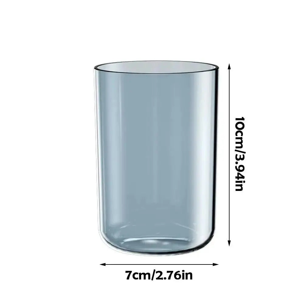 New Transparent Plastic Tumbler, Large-Capacity Thick Solid-Color Mouthwash & Toothbrush Cup for Household Bathroom Use