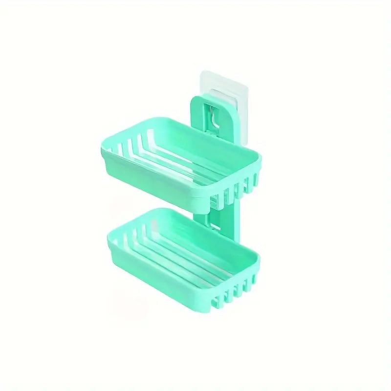 1PC Creative non perforated soap box, bathroom drain wall mounted storage rack, Soap Dish, Soap Holder, Bathroom Accessory