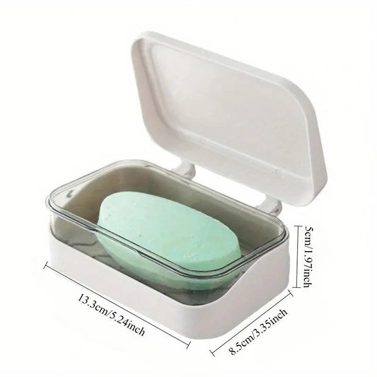 Bathroom Soap Dish With Lid Home Plastic Soap Box Soap Holder Bathroom Leak-Proof Keeps Soap Dry Soap Dish Travel Essentials Soap Canister Bathroom Accessories