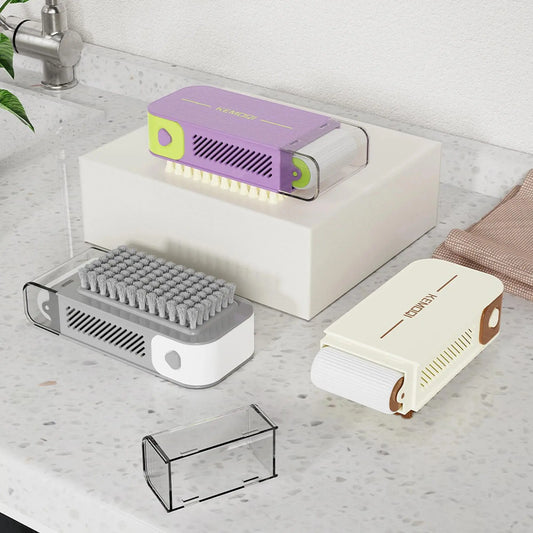 1 Piece Rectangular Plastic Multifunctional Soap Foam Dispenser Soap Dish - High Elastic, Portable, Hands-Free with Brush Roller, Non-Slip Drain Design, Laundry & Household Bathroom Supply Aid, One Piece