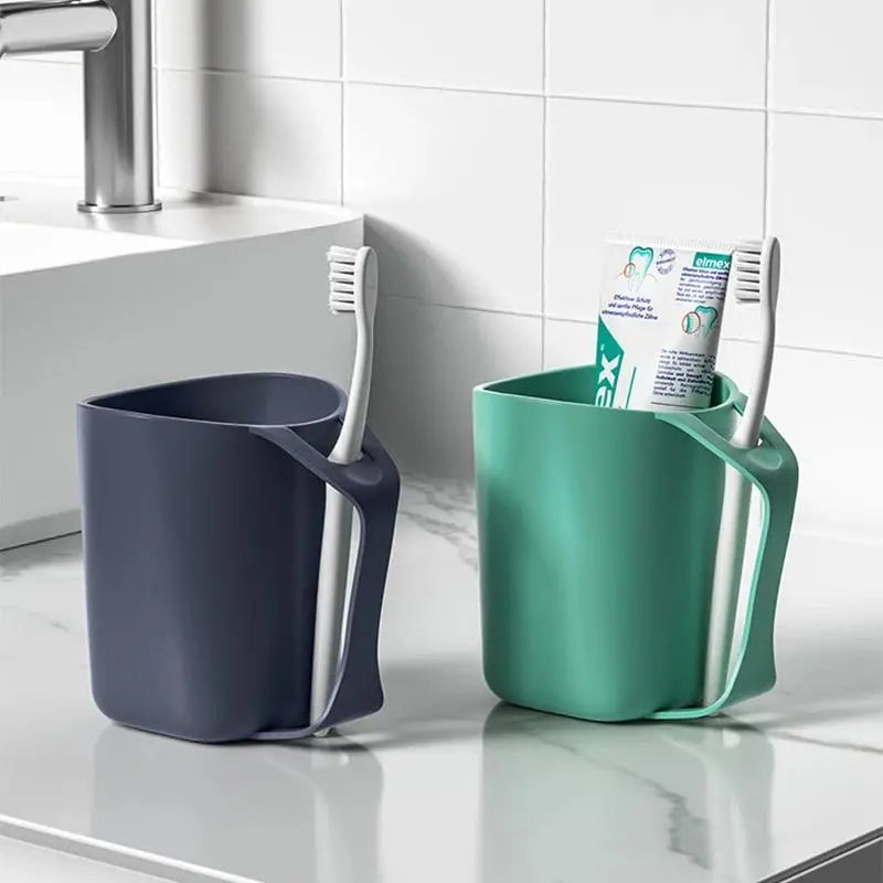 Plastic Bathroom Tumbler - 1PC, Random Color, Simple Nordic Creative Design, Home Dental Cup for Couples (Brushing & Water Cup)