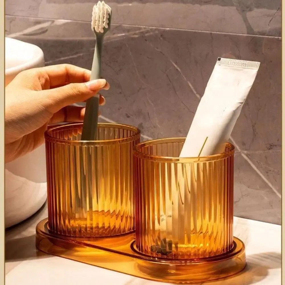 Transparent PP Plastic Bathroom Tumbler, Small Anti-Fall Washing Cup, Easy-to-Clean Home Bathroom Supply