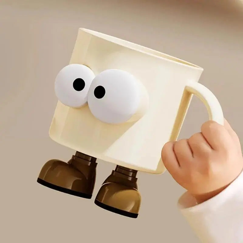 Cartoon Big Eyes Expression Mouthwash Cup Creative Adults Children Brushing Cup Plastic Cup Toothbrush Cup Bathroom Accessories