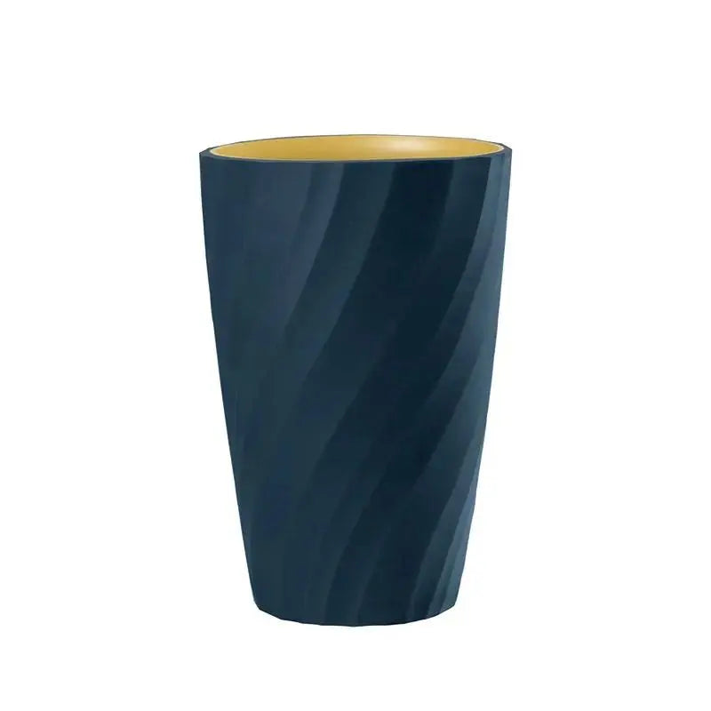 Ceramic Double-Layer Grip Bathroom Tumbler - Minimalist Industrial Couple Edition, Good Quality Durable Home Bathroom Accessory