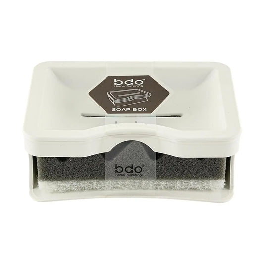 BDO Double Layer Soap Dish Holder - Random Mixed Colors (White, Pink) - Draining & Ventilated Design for Bathroom & Kitchen