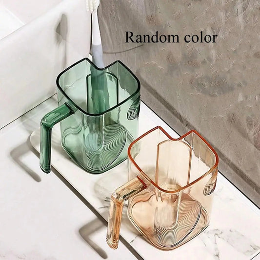 1pc Solid Ceramic Bathroom Tumbler - Random Color, Teeth Hole Design, No Extra Decor, Oral Care Essential for Youth & Individual Adult Bathroom Upgrade