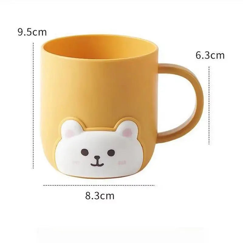 Bathroom Toothbrush Cup Children Bear Student Dormitory Cute Cartoon Gargle Plastic Kids Products Household Merchandises